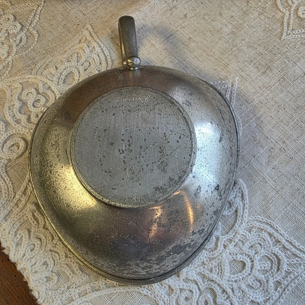 Preisner Pewter Porringer Bowl 2162 Silver Vintage Handled cup Trinket Dish 4.5